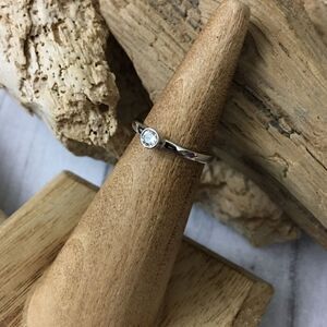 Sterling Silver Solitaire CZ Toe Ring